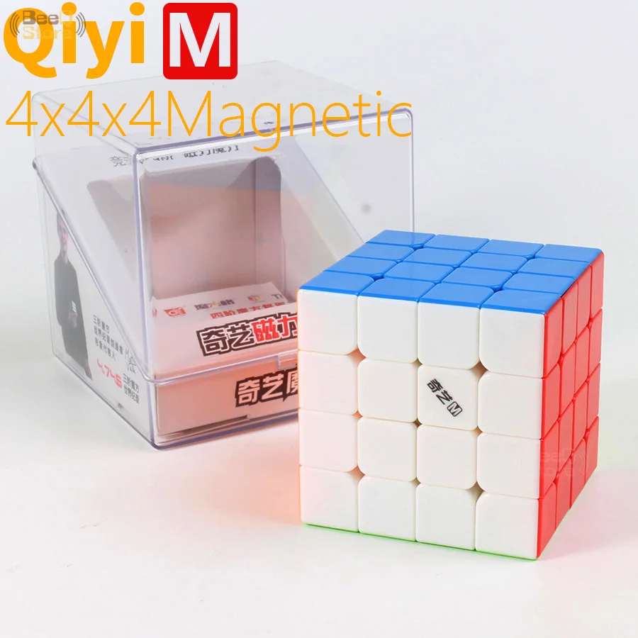 Neo Qiyi Магнитный куб 4x4 Скорость кубик 4x4x4 и формирующая листы для кровли 4 м магнит