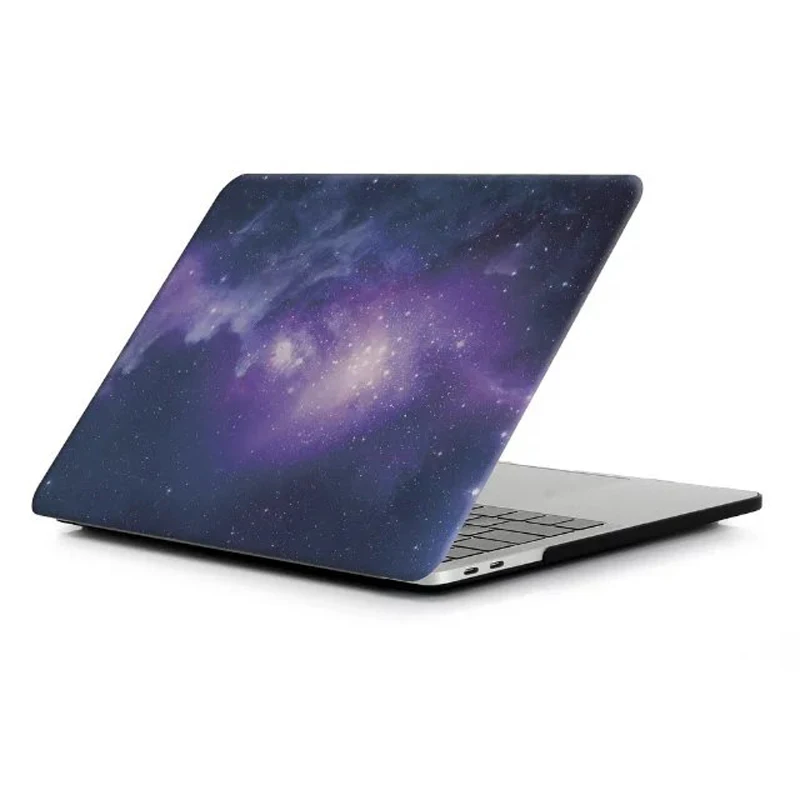 Чехол для ноутбука со звездой для MacBook Air 11 13 для Apple Mac book Pro retina 12 13 15 с сенсорной панелью A1706 A1707 A1989 A1990 A1932 - Цвет: Черный