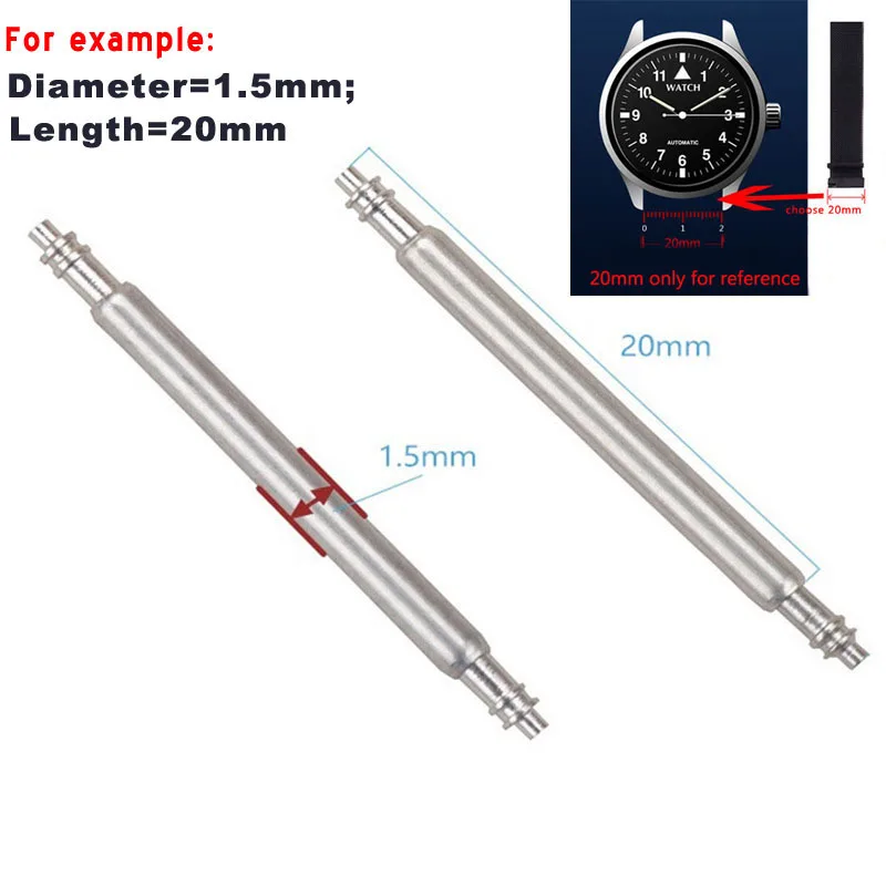 Adjustable Spring Bar Set for Watch Band Strap Repair and Maintenance