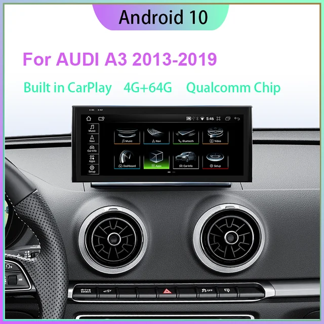 Pantalla táctil de 10,25 /12,5 para Audi A3, 2013-2018, MIB, navegación  GPS, CarPlay, Android, auto mirror link, multimedia - AliExpress