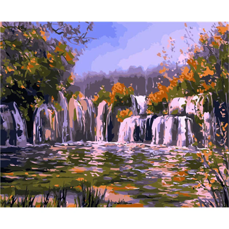 Пейзаж с водопадом в живописи. Картины по номерам водопады. Гобленсет водопад. Гобленсет горный пейзаж. Алмазная мозаика горный водопад 40х50.