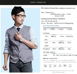 Подлинная INSAHO с защитой от ЭМП, устойчивость к облучению жилет, эффективность защиты от излучения 30 дБ защитный жилет, SHD010