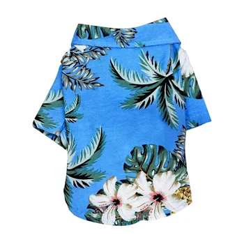 

(XS-XXL)Summer Beach Dogs Shirts Polyester Dog Cloth Vest Pet Clothing Floral T-Shirt For Small Large Dog Chihuahua Coconut tree
