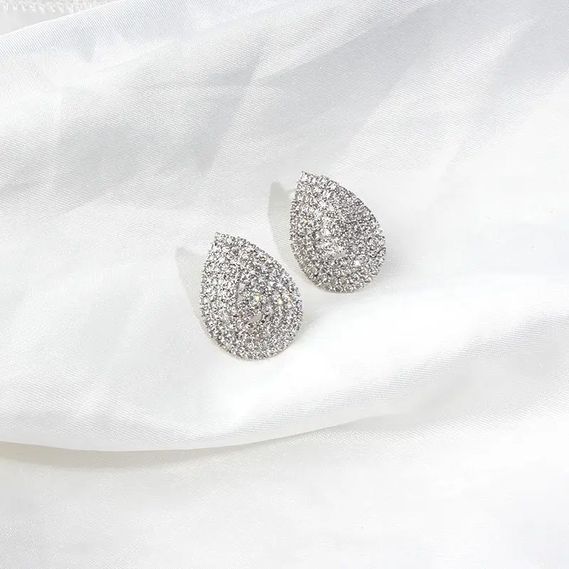 Flatfoosie Роскошные серьги-гвоздики с кристаллами для женщин и девушек геометрический глянцевый золотистый Серебристый цвет массивные серьги модные ювелирные изделия