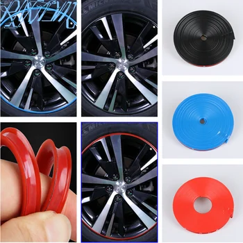 

8m Car Wheel Hub Decorative Strip Auto Rim/Tire Protection for Dacia duster logan sandero stepway lodgy mcv 2 dokker