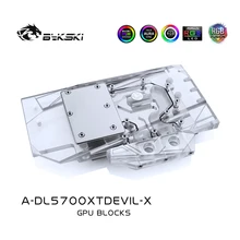 Bykski – bloc d'eau pour refroidissement de l'eau, processeur cpu, carte graphique, 5700XT, A DL5700XTDEVIL X pièces 
