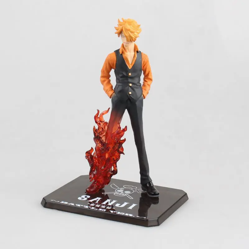 Японское аниме One Piece Luffy Zoro ZERO Sanji Fire Leg Battle Ver 15 см ПВХ экшн-фигурки коллекционные