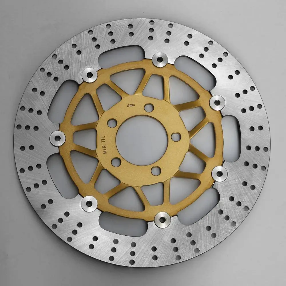 Плавающий ротор дисковых передних тормозов для Kawasaki W650 1999-2005 01 02 03 04 мотоцикл - Цвет: One piece gold