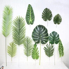 Artificial Monstera Plants Plastic Tropical Palm Tree Leaves Home Garden Decoration Accessories Photography Decorative Leaves