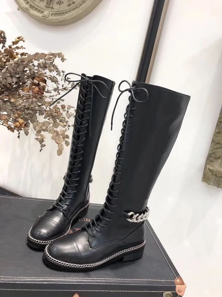 

Direwolf Boots Punk Style Zipper Tall Boots Women's Pure Color Boots Outdoor Rubber shoes