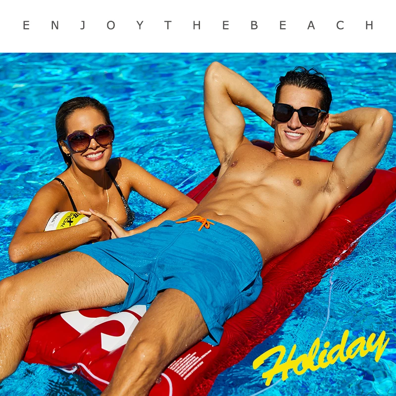 ESCATCH Mens Swimwear Swim Shorts Trunks Beach Board Shorts Swimming Pants Swimsuits Mens Running Sports Surffing shorts