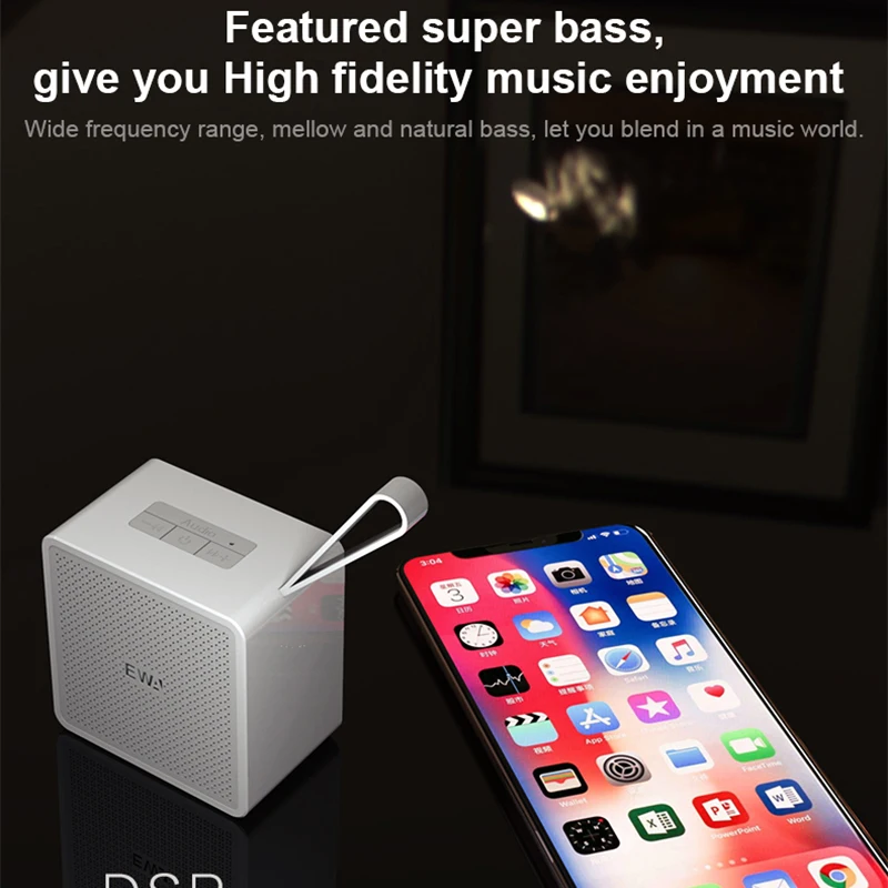 EWA A105 Bluetooth динамик портативный металлический HIFI динамик s TWS беспроводной музыкальный плеер Сильный Звук SD карта воспроизведения динамик