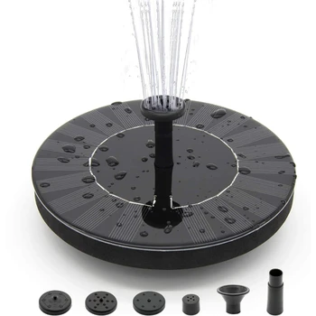

2W Solar Fountain Pump Solar Powered Bird Bath Fountains Standing Floating for Bird Bath Pond Pool Garden Yard