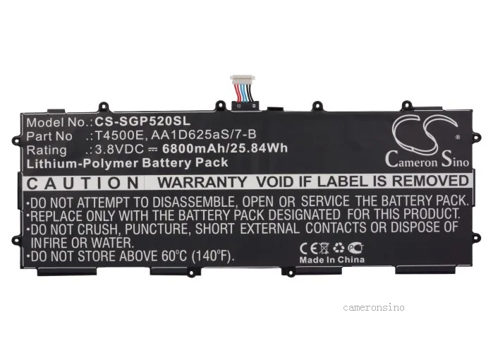 CameronSino for SAMSUNG Galaxy Tab 3 10.1 GT-P5200 GT-P5210 GT-P5220 AA1D625aS/7-B T4500E battery | Электроника