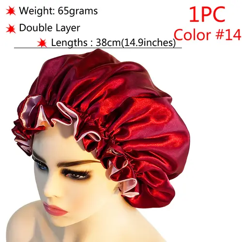 New Silk Sleeping Cap Night Hat Head Cover Bonnet Satin Cheveux Nuit For Curly Hair Care Women Beauty Maintenance Designer - Image 22