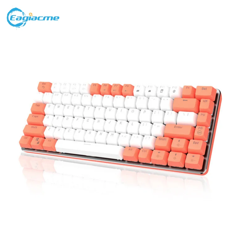 F82 Gaming Mechanical Keyboard USB Wired 82 Keys Blue/Red/Brown/Black Switch ABS Keycaps White Backlit For PC Computer Gamer