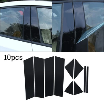 

Black Window Pillar Trims Set For Mazda 3 AXELA 2014-2017 Decoration Posts Molding PC Cool Auto
