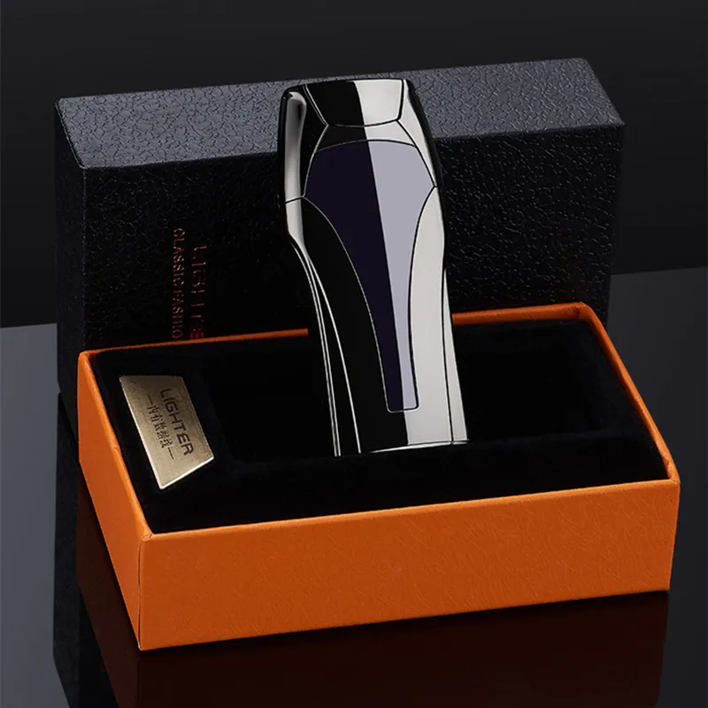 USB зажигалка для курения с отпечатком пальца металлическая парня отца подруги