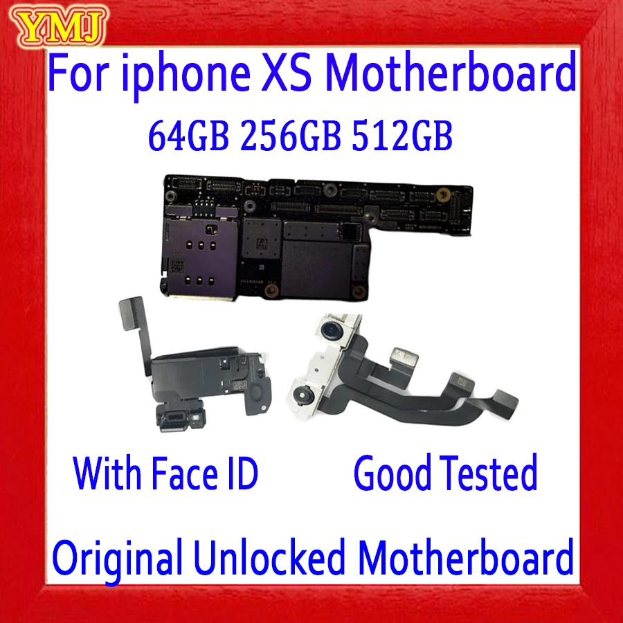 

Free iCloud For iPhone XS Motherboard With/Without Face ID Original Unlocked For iPhone XS MainBoard 64GB 256GB 512GB MB Plate