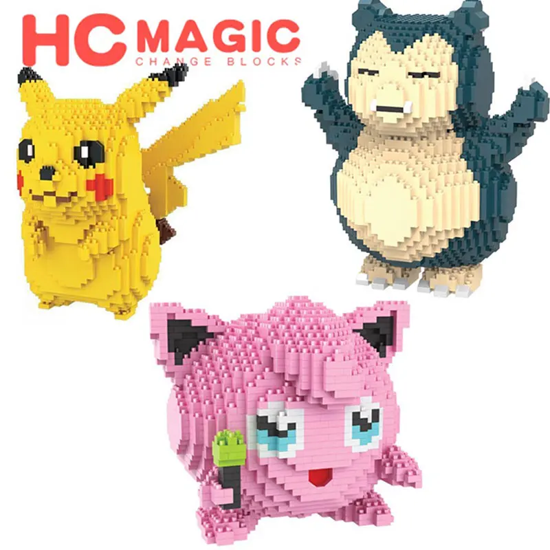 

Mini Building blocks Toys Anime Cartoon Educational Gifts HC Magic Diamond Micro Bricks Charmander eeve Bulbasaur Mewtwo toy
