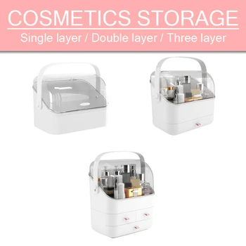 

1 2 3 Layers Makeup Box Large Capacity Cosmetic Organizer Holder Makeup Storage Box Dressing Table Container Sundries Case