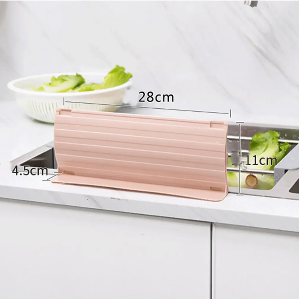 Retractable Basin Sink Water Splash Guard Anti-splash Baffle Board Kitchen Bathroom Adhesive Sink Screen Splatter