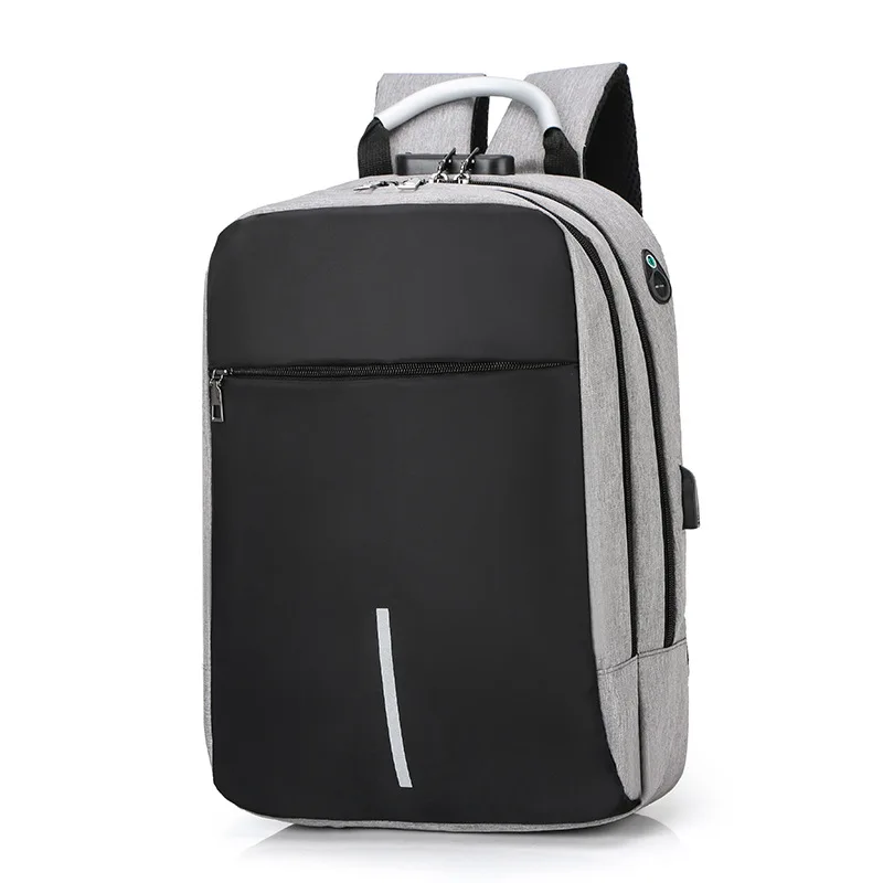 

Anti-Theft Computer Bag USB Rechargeable Headset Jack Backpack Men And Women Schoolbag Cross Border Foreign Trade Non-Logo Bag