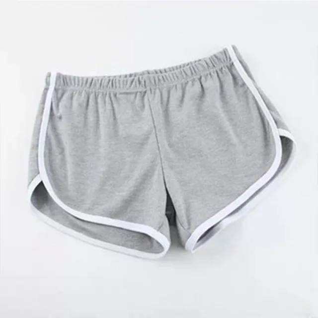 Striped Solid Sports Shorts Women Fashion Simple Loose Shorts Woman Daily Casual Slimming Shortss Ladies High Waist Summer 2021 gray