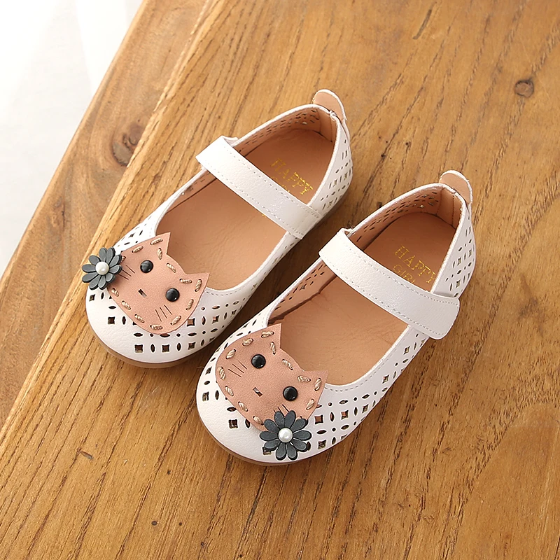 Сандалии для девочек; летняя милая детская обувь с котом для девочек; модные сандалии принцессы; детская обувь