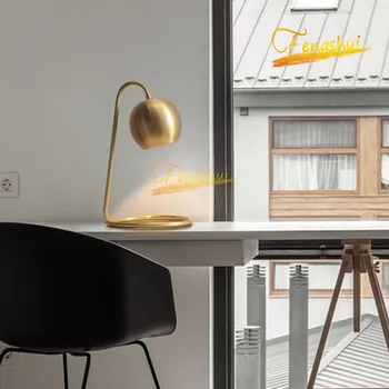 

American Copper LED Table Lamp Study Reading Lamp Modern Decor Hotel Bedroom Bedside Lighting Living Room Table Lights Fixtures