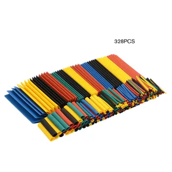 

328PCS Hot Sale Heat Shrinkable Tube Insulation Sleeve Flame Retardant Terminal Electrical Wiring Data Line Heat Shrinkable Tube