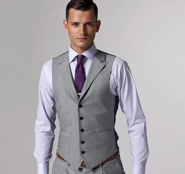 Ajustado para hombre, traje de sastre, color gris a la moda, novedad _ AliExpress Mobile