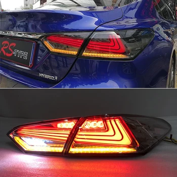 

CSCSNL 1 Pair Taillights LED Tail Lamp Rear Lamp DRL+Dynamic Turn Signal+Brake+Reverse for Toyota Camry 2018 2019 2020