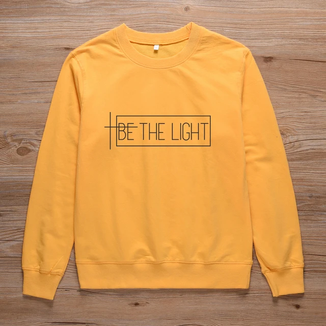 US $13.66 ONSEME Be The Light Unisex Slogan Sweatshirt Christian Religion Crewneck Pullovers Women Streetwear