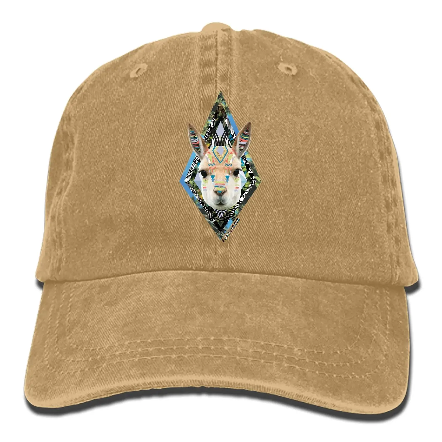 Унисекс Альпака Хлопок Деним папа шляпа Регулируемая простая Кепка