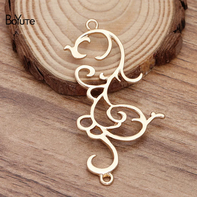 KC Gold Plated BoYuTe(20 шт./лот) 37*64 мм металлический сплав соединитель подвеска-Шарм Diy ручной работы украшения для волос аксессуары - Цвет: KC Gold Plated