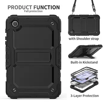

Tablet Silicone Case for Samsung Galaxy Tab A 8.4 2020 T307/T307U Shockproof Hard Cover with Shoulder Strap for Kids+Stylus