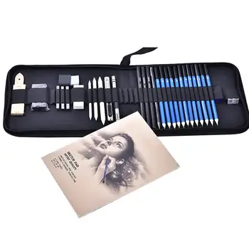 

33pcs Professional Sketching Drawing Pencils Kit Set for Art Supplies School Graphite Charcoal Pencil Kit Sketch Art Tools