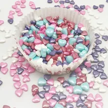 20 г съедобные формы сердца красный жемчуг сахарная помадка DIY 8 мм торт для выпечки брызги розовый любовь свадебный торт украшения