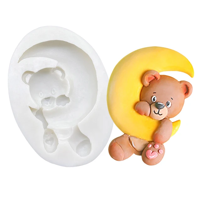 Virág Mackó Szilikon Cukrász Penész Csokoládé Cupcake Sütés Fondant Sütemény Díszítő Szerszámok - Image 5