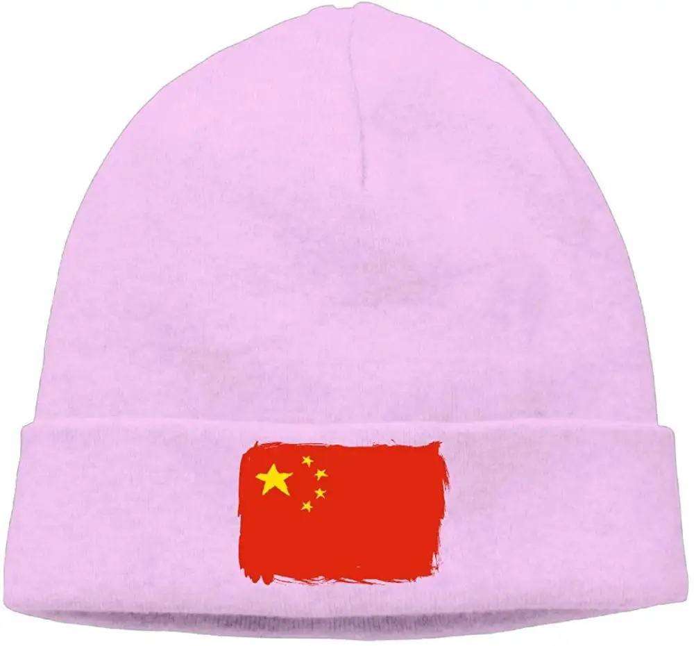 Мужские и женские китайский флаг открытый ежедневный бини шляпа-Кепка с черепом черный