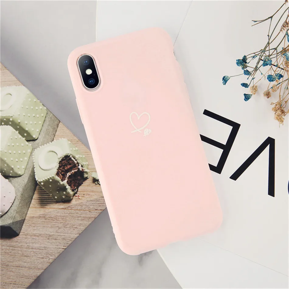 Kowkaka лаконичные «любящее сердце» чехол для телефона для iPhone 11 Pro Max XS Max XR X, 8, 7, 6, 6 S, Plus, модный TPU пара задняя крышка популярный чехол