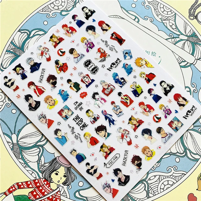 TSC-212 TSC-213 Cartoon anime character 3D Back glue Nail Art Stickers Decals Sliders Nail ornament decoration TSC-116 N