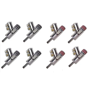 

8Pcs Brass Copper Rhodium o Video Speaker Adapter 6mm Banana Connector,Lock Speaker Cable Banana Plug Connector