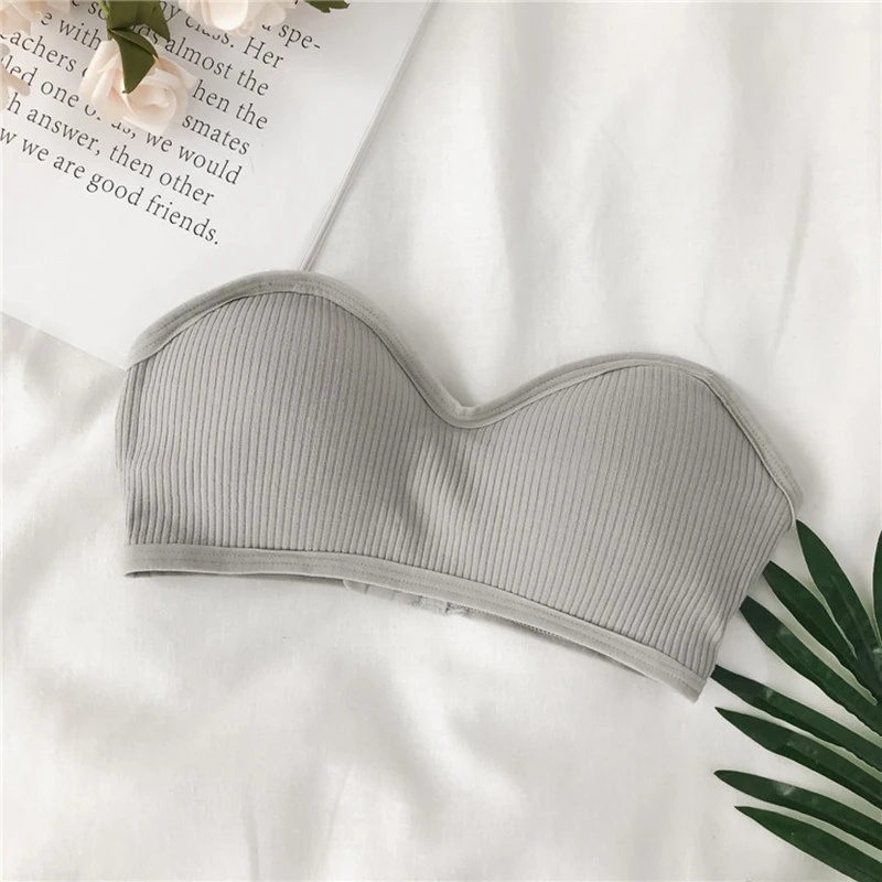 Seamless One-Piece Tube Tops 5 Colors Women Removable Pads Intimates Basic Womens Wire Free Strapless Bra Bandeau Tube Top