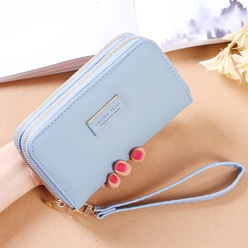 

Double Zipper Women Wallet Handbag 2020 New Female Korean Strap Multifunction Card Holder Long Large Capacity Coin Phone Wallet