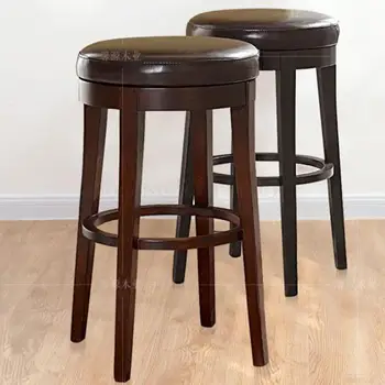 

Creative American Solid Wood Bar Chair, Retro Simple Bar Chair, Domesti