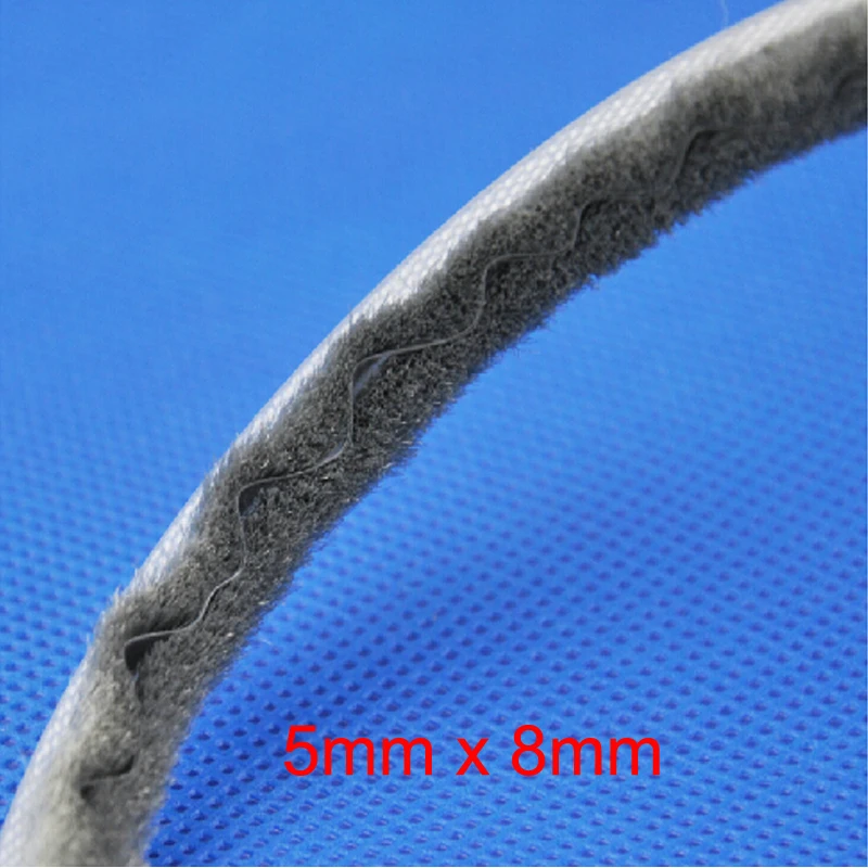

5mm x 8mm aluminum sliding door window gap nylon pile brush seal strip dustproof weatherstrip