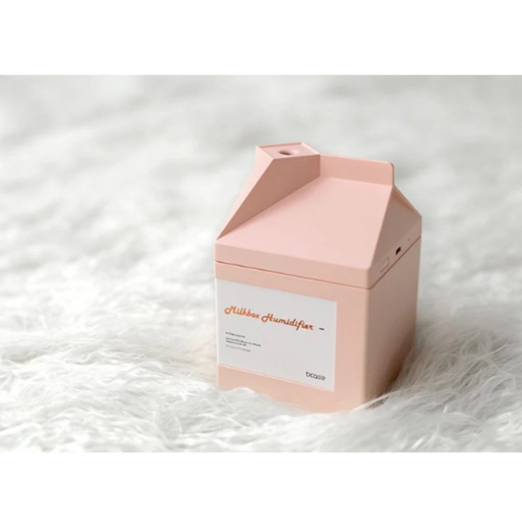2W 0.4A Milk Box Mist Humidifier USB for Desk Ultrasonic Air Humidifier