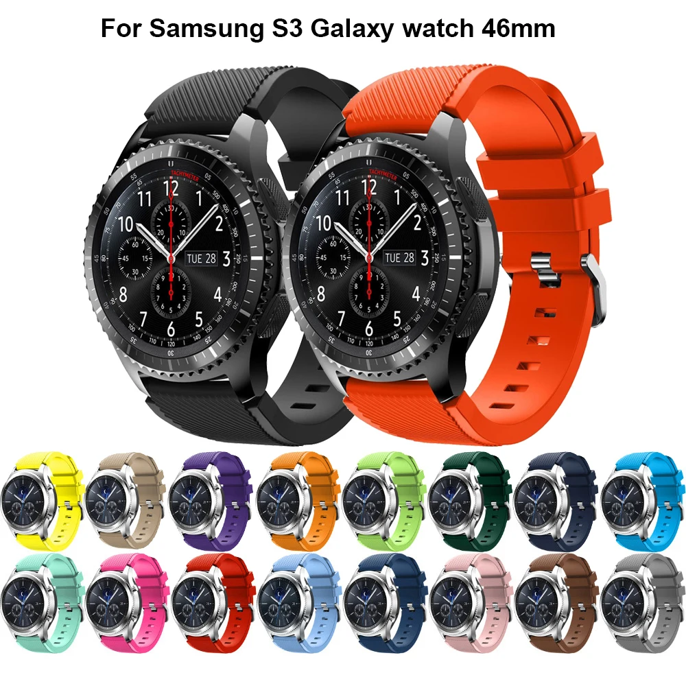 Ремешок для часов 20 видов цветов 22 мм Samsung Gear S3 Classic Frontier Sports силиконовый браслет